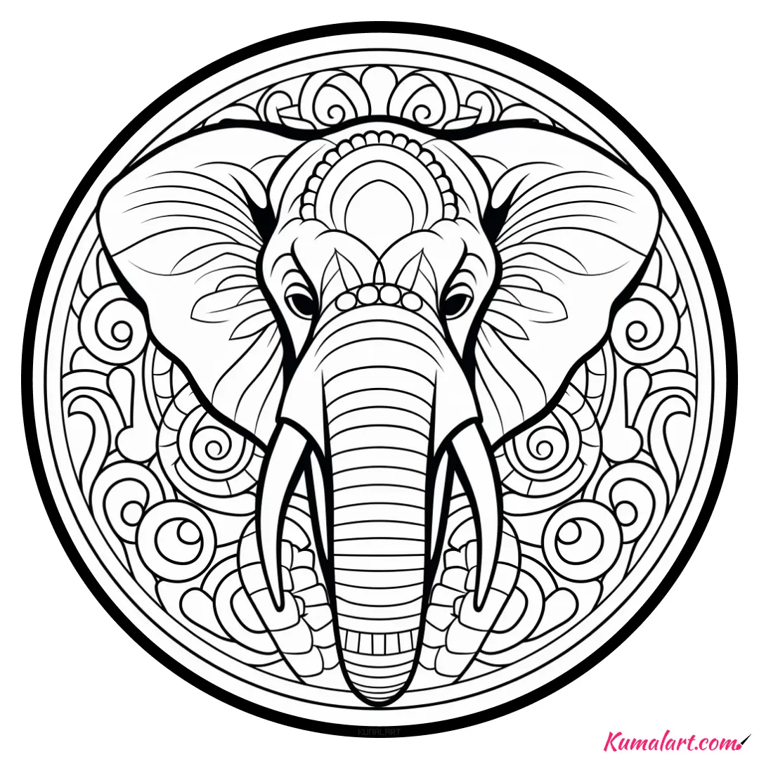 c-kaziu-the-elephant-mandala-coloring-page-v1