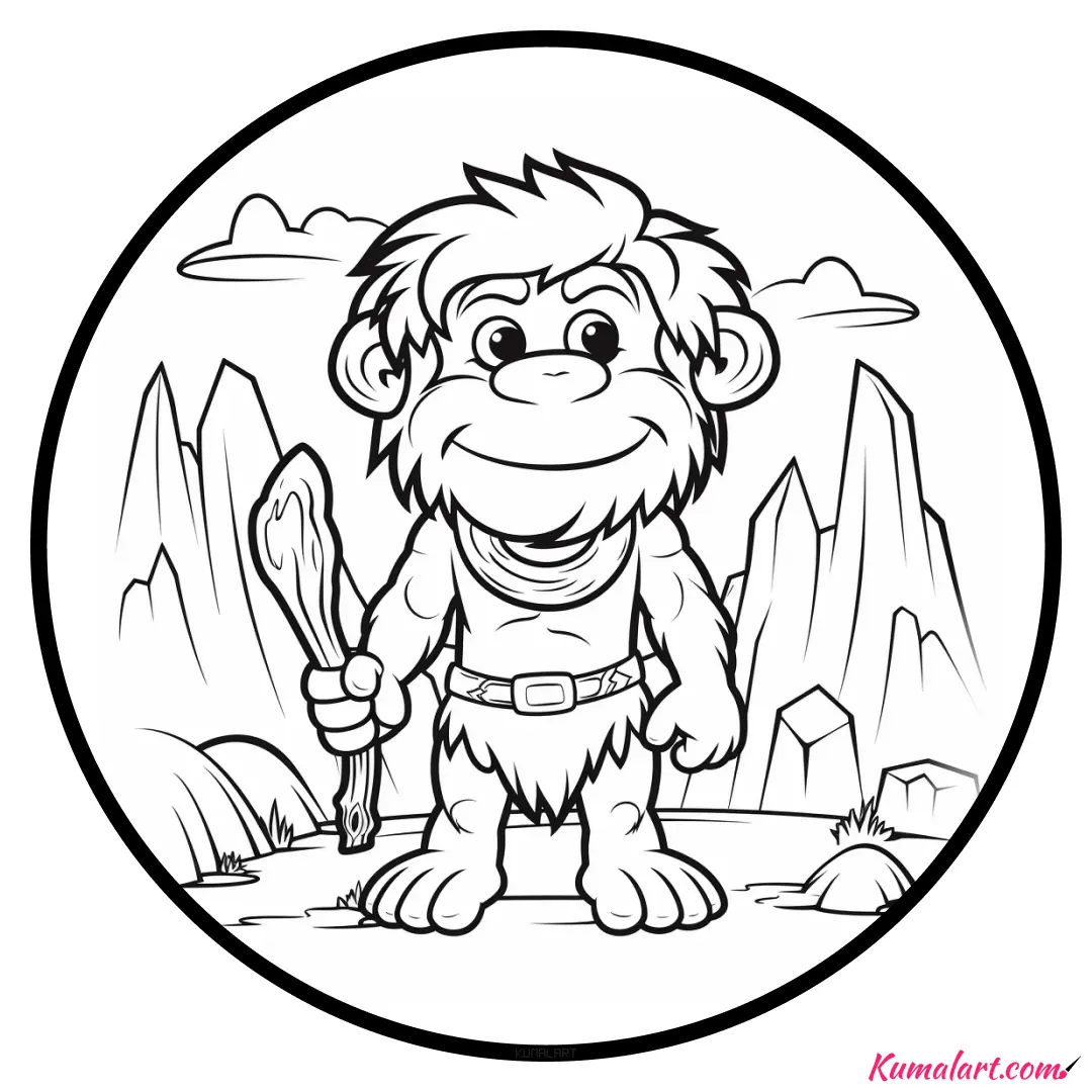 c-tor-the-caveman-coloring-page-v1