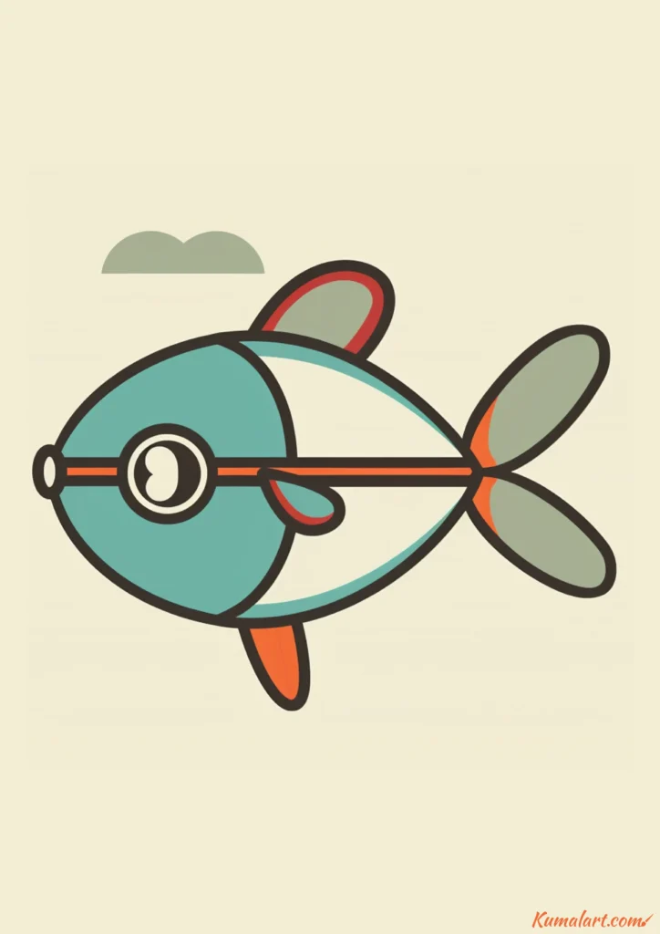 easy cute pilot fish drawing ideas