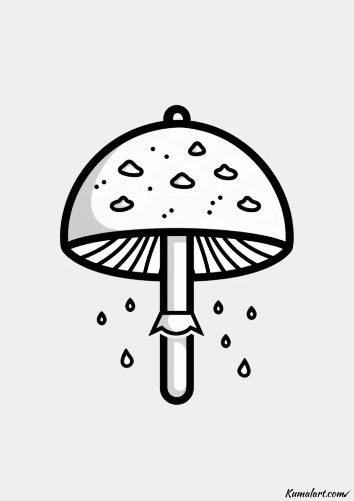 easy cute mushroom umbrella drawing ideas