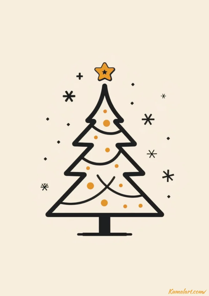 easy cute christmas lights tree drawing ideas 