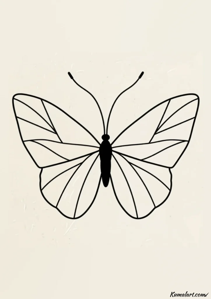easy cute geometric butterfly drawing ideas