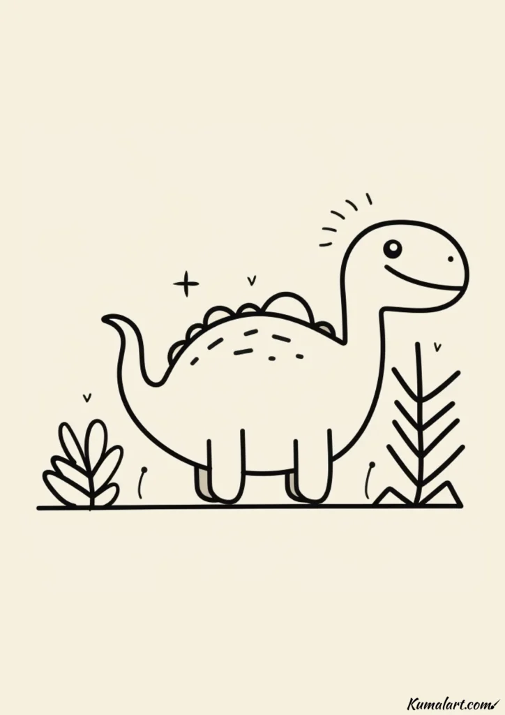  easy cute iguanodon gardener drawing ideas