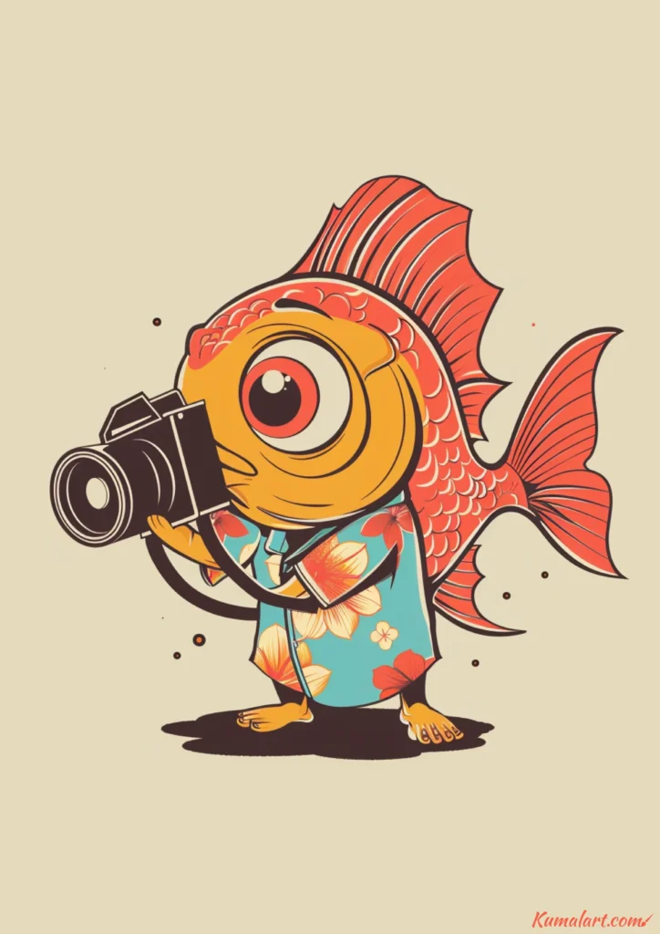 easy cute tourist fish drawing ideas