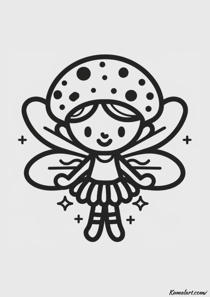 easy cute mushroom fairy drawing ideas