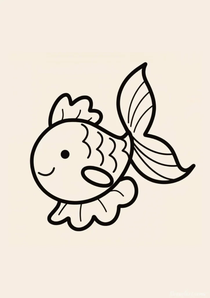 easy cute tutu  fish drawing ideas
