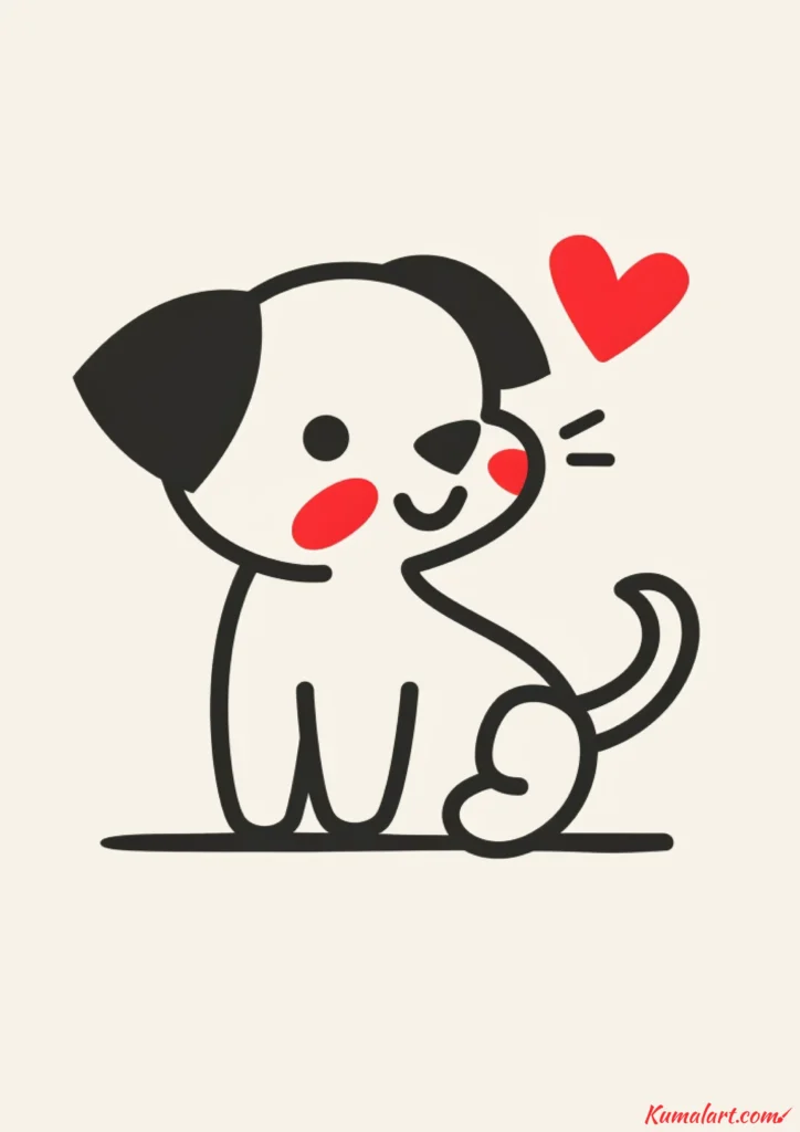 easy cute puppy love drawing ideas