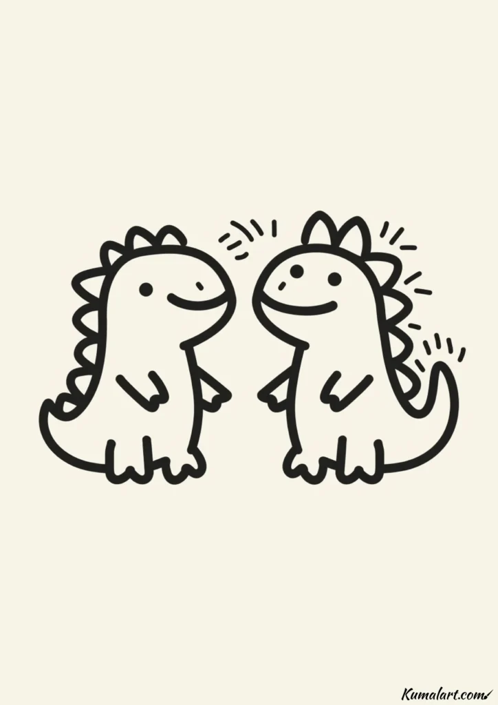 easy cute dino daycare drawing ideas