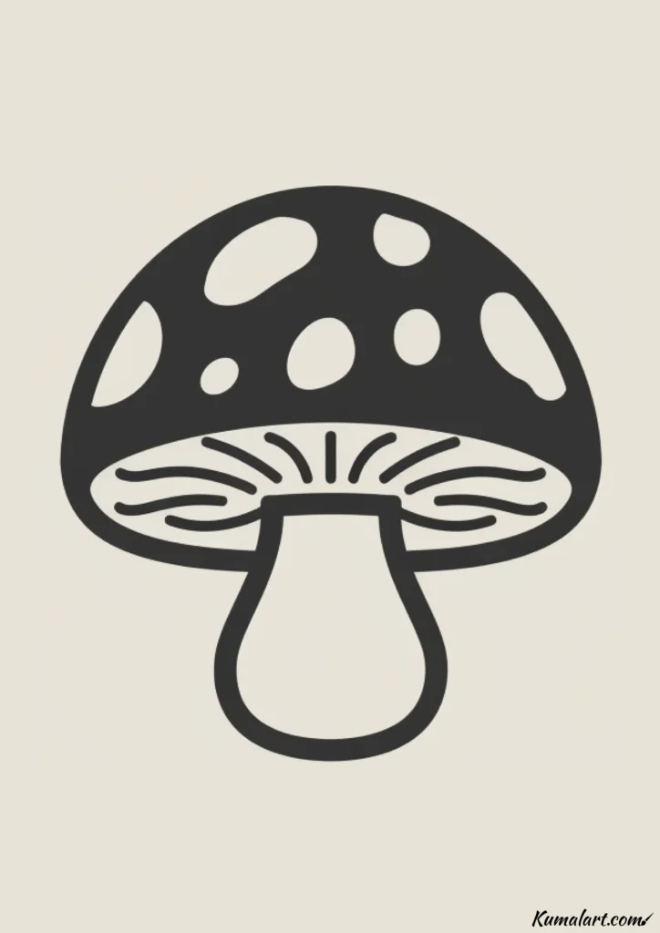 easy cute puffball mushroom drawing ideas