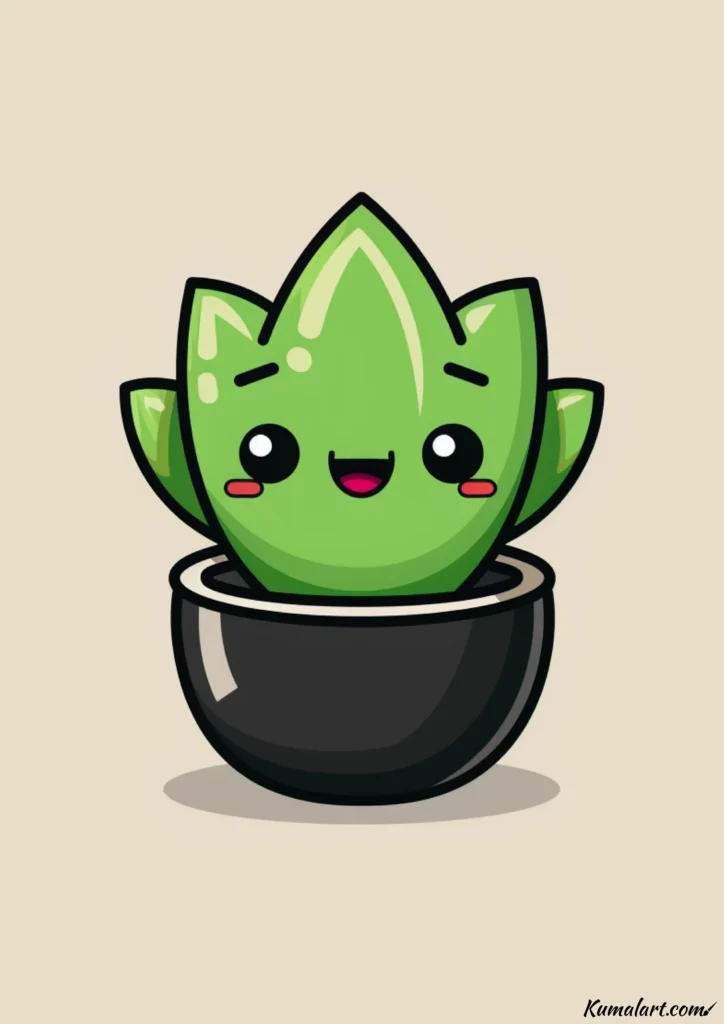 easy cute succulent sweetie drawing ideas