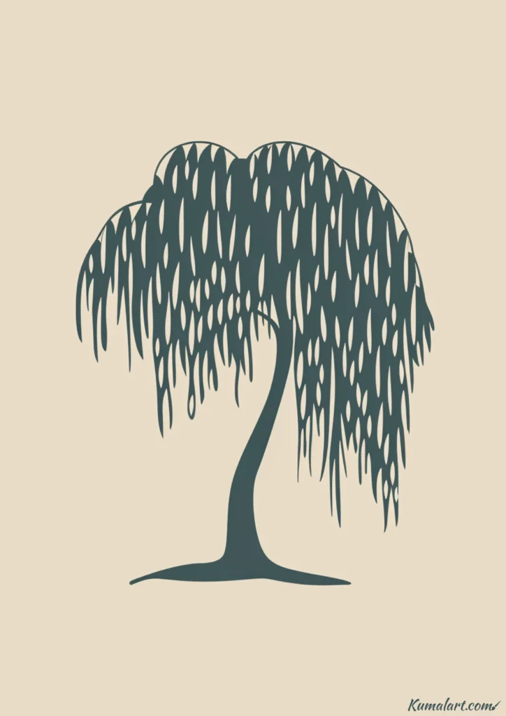 easy cute willow tree drawing ideas