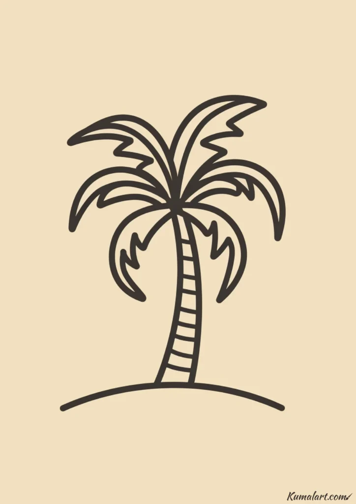 easy cute palm tree drawing ideas