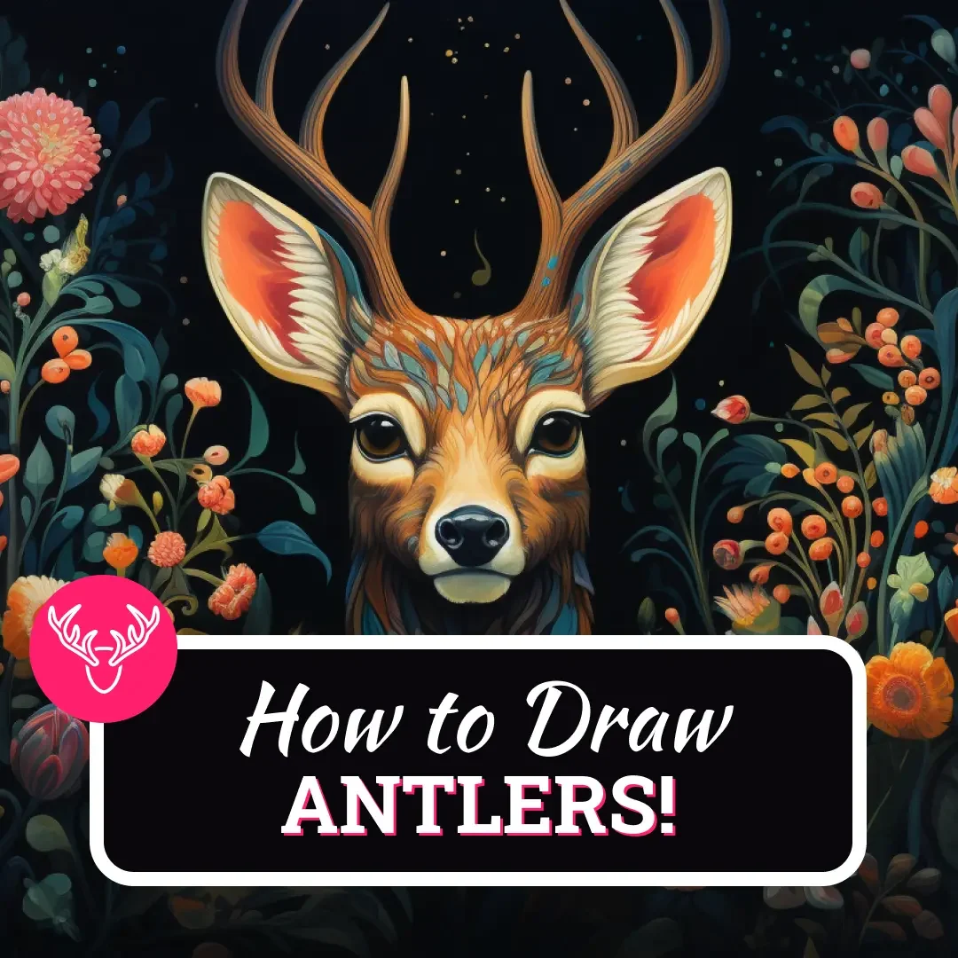 How to Draw Antlers Step by Step